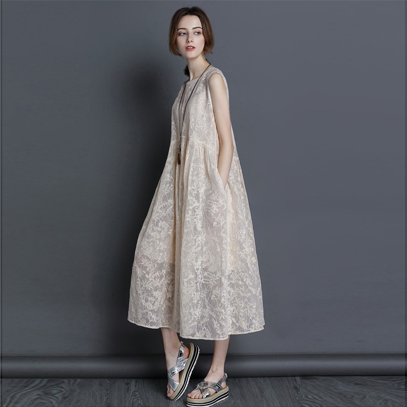 ワンピース レディース フレアワンピース ロング マキシ アンクル丈 袖あり ノースリーブ 4,932円