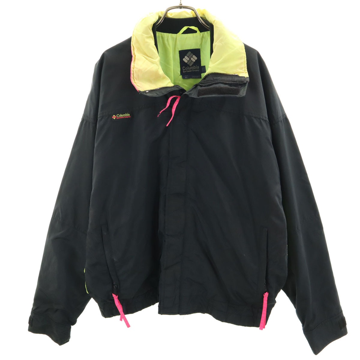 80s ヴィンテージ 紺タグ ナイロンジャケット XL ブラック メンズ 古着 6,140円