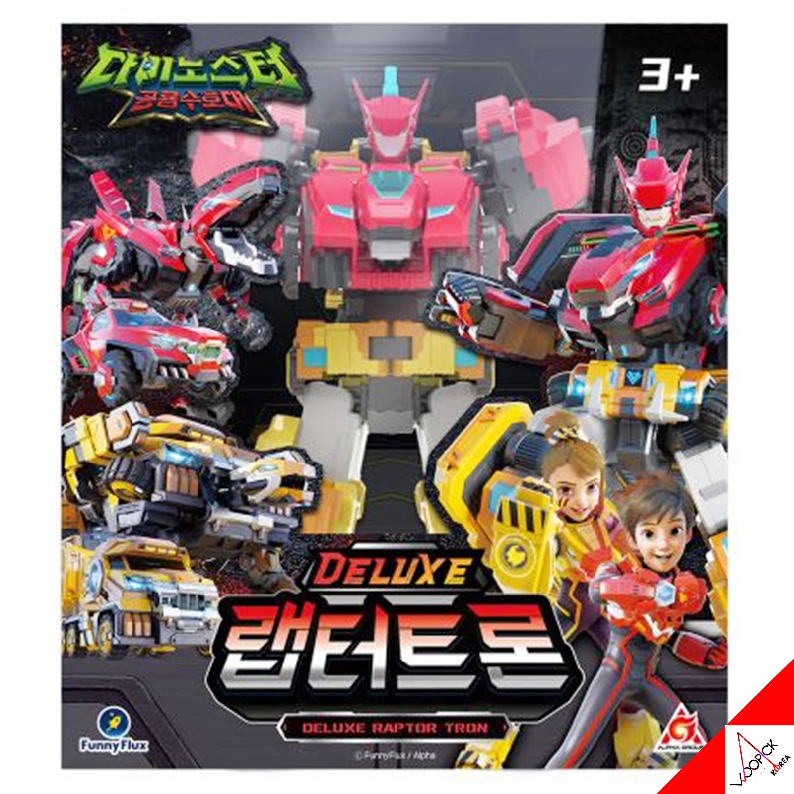 ダイノスター/デラックス/ラプタートロン/赤色/三段変身/自動車モード/ダイノモード/ロボットモード/ロボット/合体ロボット/変身ロボット/韓国ロボット/Dinoster/正品/2023/新型