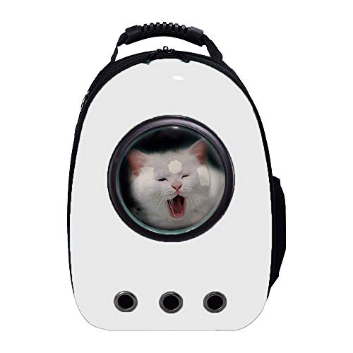 ベストアンサー ペット リュック キャリーバッグ 宇宙船 カプセル型 ペットバッグ 猫 犬 ペット用品 ドーム型 鞄 旅行 お出かけ ホワイト
