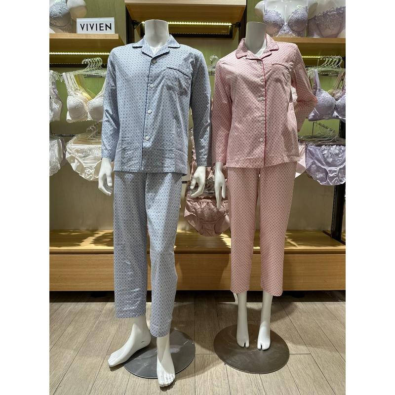 バンブー先染めチェックカップルパジャマ(MP8888AWP8888A)