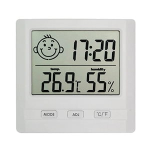 デジタル時計 小型 壁掛け 電池式 置き時計 眩しくない 温湿度計 おしゃれ 温度計 携帯 卓上 小さい