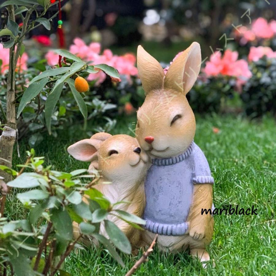 ガーデニング 置物 うさぎ オーナメント おしゃれ かわいい ガーデン 雑貨 グッズ 動物 うさぎ 北欧 ガーデン 庭飾り インテリア ウサギ 園芸 兎 庭