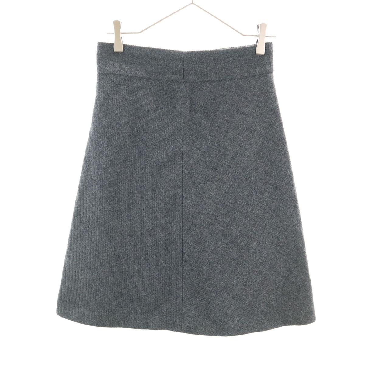 イタリア製 膝丈スカート 34 チャコールグレー レディース 古着