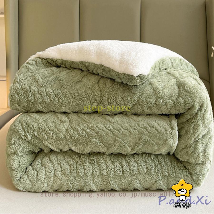 【現物供給】掛け布団 冬 あったか 防寒 蓄熱 保温 毛布の代わり 暖かい 接触温感 静電気防止 ふわふわ 可愛い カバーいらない シープボア調 カバーいらない フランネル