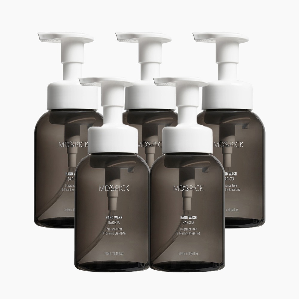 エムディスピック無香バリスタ低刺激ハンドウォッシュ300ml×5個バブル泡石鹸手洗浄剤