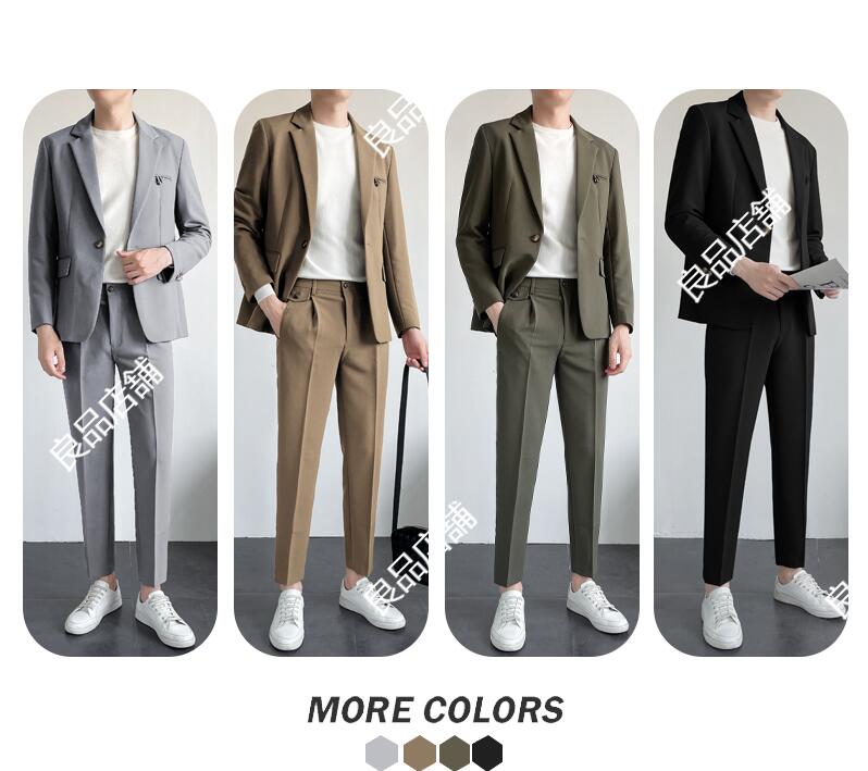 激安価格！4色 3点セット タキシード 紳士服 メンズスーツ スリーピース ビジネス リクルートスーツ ジャケット+メリヤス+９分丈パンツ Ｍ～3XL カジュアル フォーマル 花婿 スリムスーツ タキ