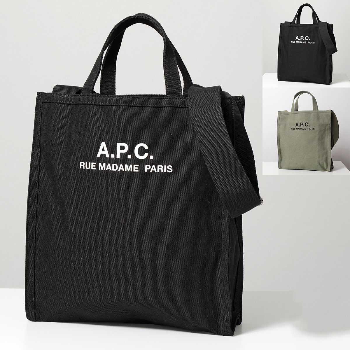 APC A.P.C. アーペーセー トートバッグ cabas recuperation CODBM H61318 メンズ キャンバス ロゴ ショッピングバッグ ショルダーバッグ 鞄 カラー2色