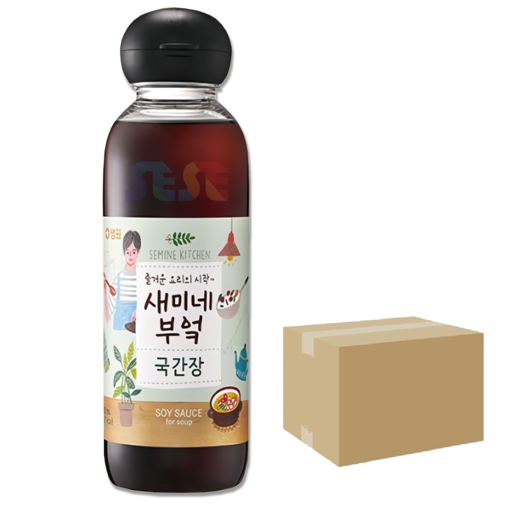 セミネキッチン ジン醬油 24本 箱売り 450ml / センピョ 韓国風 チャプチェ 焼肉