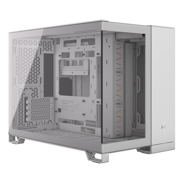 2500X Tempered Glass White ピラーレス デュアルチャンバー ホワイト CC-9011266-WW