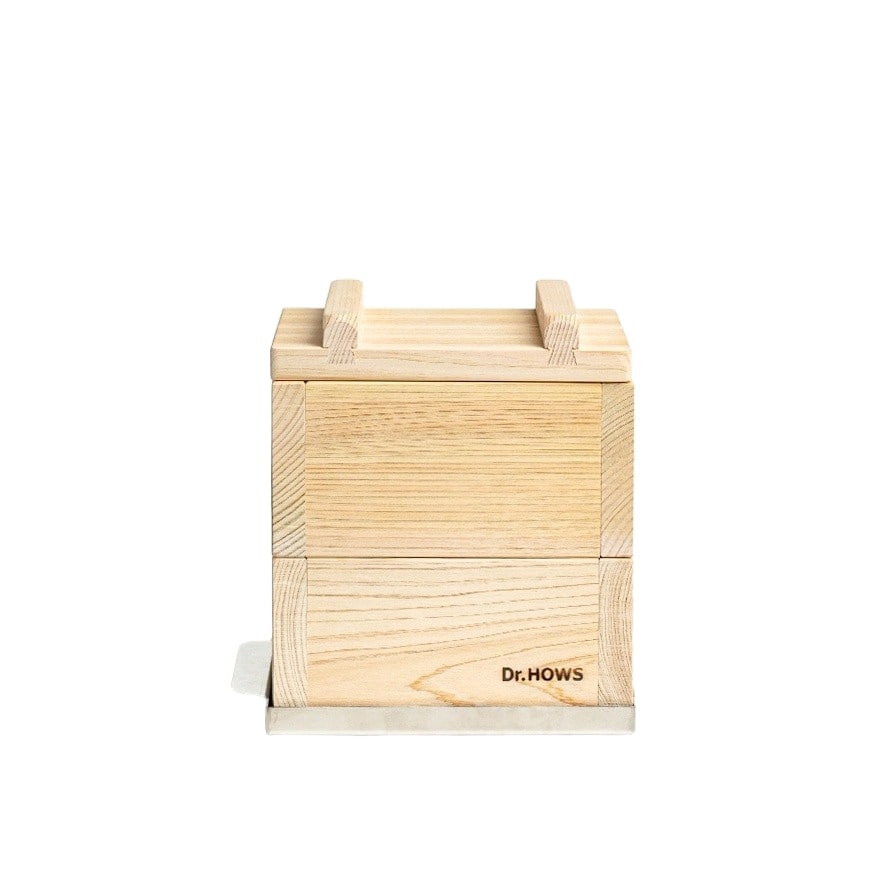 扁桃の木で作られたミニ2段蒸し18cm