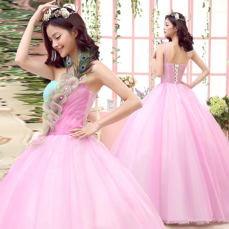 カラードレス ウェディングドレス ロングドレス 演奏会 コンサート 舞台衣装 大きいサイズ ワイン ピンク