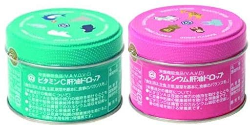 【2缶セット(ビタミンCX1カルシウムX1)】【100粒タイプ】 河合製薬 カワイ肝油ドロップ「ビタミンC 100粒」と「カルシウム 100粒 」２セット