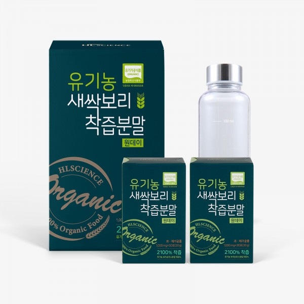 HL SCIENCE 米国ユタ州麦 有機農芽麦搾汁粉末100％ 30gx2本