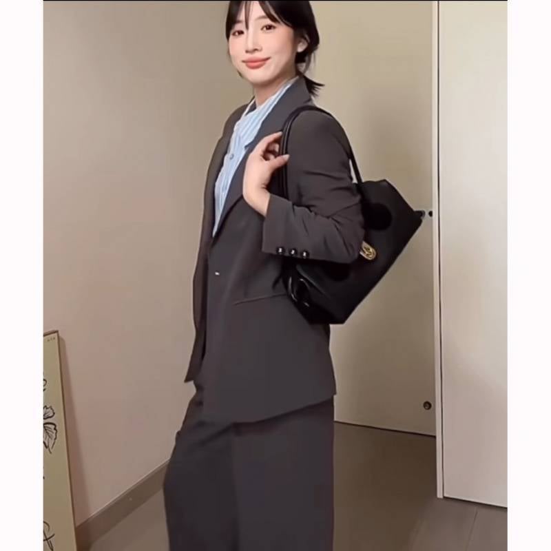 スーツセット女性用春秋新作カジュアルで上品な通勤・ビジネス用ジャケット面接用フォーマル