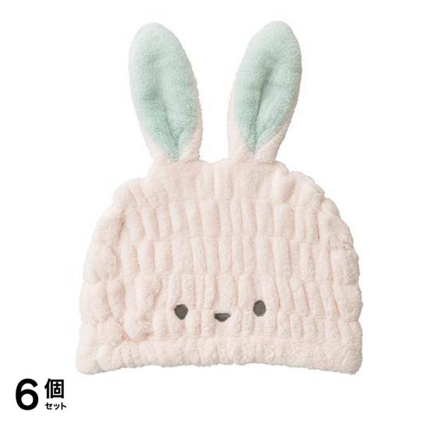 CB JAPAN (シービージャパン) カラリズーイ ヘアドライタオル 吸水アニマルキッズキャップ 1枚入 (ウサギ) 6個セット