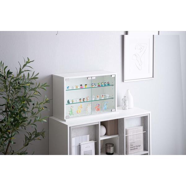 ラック 棚 扉付き コレクション フィギュア ガラス おしゃれ 北欧モダン 薄型 スリム