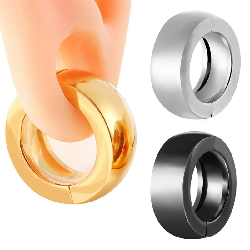 [2G ステンレス リング型]ヘビー甲丸マグネットクリッカー ボディピアス 2ゲージ ヒンジ付き 鼻ピアス セプタム メンズ レディース 軟骨 ヘリックス 耳 ニップル 乳首 シームレス シルバー 銀