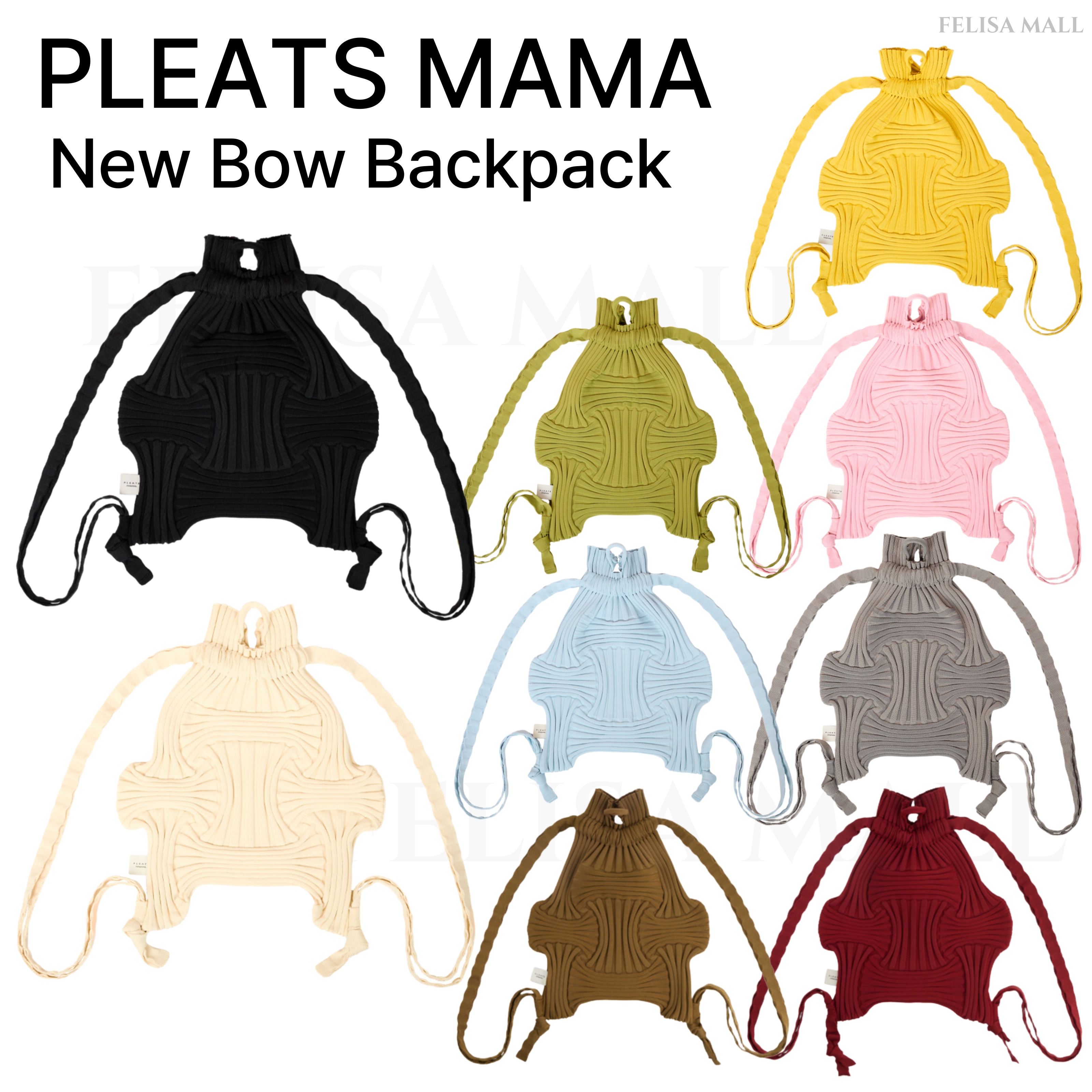 [PLEATS MAMA] New Bow Backpack 人気バックパック 韓国ブランド
