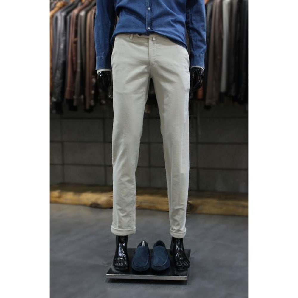 [パニカーレ] イタリアから直接輸入されたマリオガーメントアイボリースパンデックスウィンターコットンパンツf-gcpt55iv