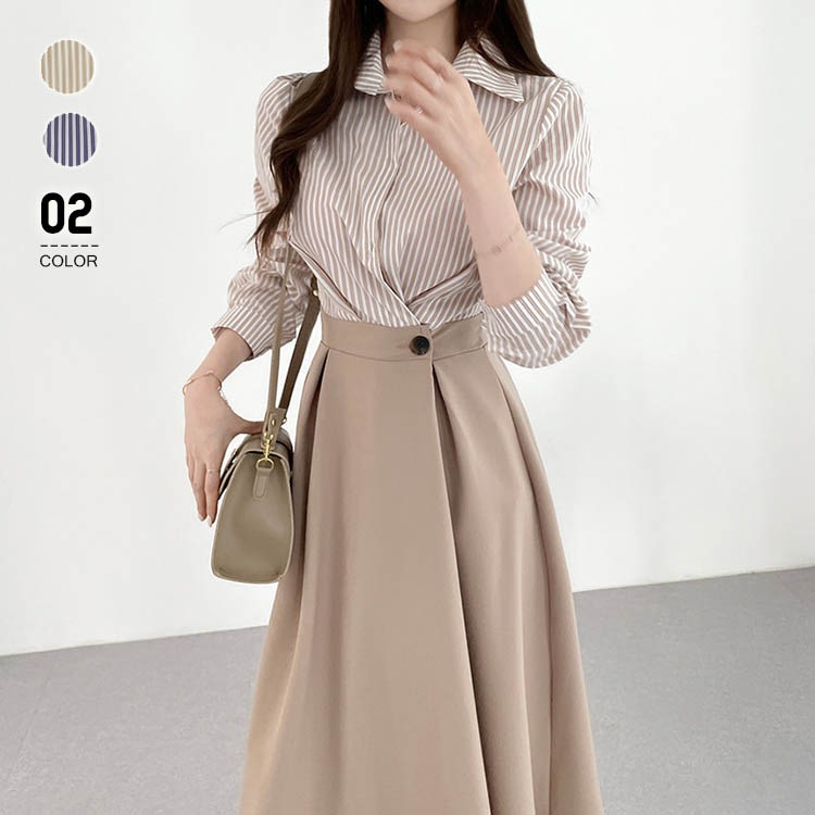 【2025新作】シャツワンピース 春夏 きれいめ 30代 40代 50代 着やせ 上品 切り替え カジュアル 可愛い 体型カバー おしゃれ ロング 大人 ミセス 通勤 通学 涼しい 清涼 快適