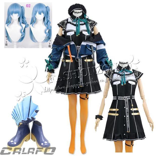 バーチャル YouTuber VTuber 風 星街すいせい／ほしまち すいせい コスプレ 衣装 ウィッグ 靴 仮装 cosplay コスチューム 文化祭 ハロウイン