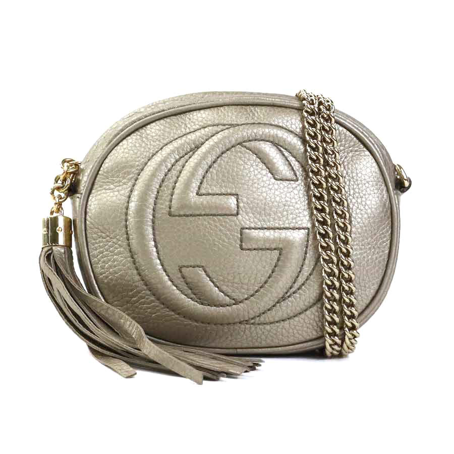 グッチ GUCCI ショルダーバッグ ソーホー レザー ゴールド レディース 353965 h31280i