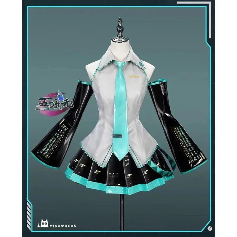 即納あり 【大人気N0.1】　ボーカロイド　初音ミク　通常V　コスプレ衣装　SNSで大バズり　ins大人気 ウィッグ　髪飾り　ヘッドホンセット　靴　髙!品!質