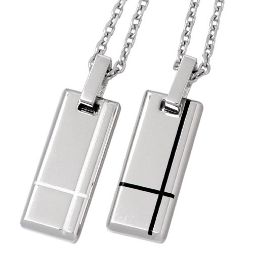 ヴィー vie ステンレス プレートレジン ペア ネックレス アクセサリー 金属金属アレルギー対応