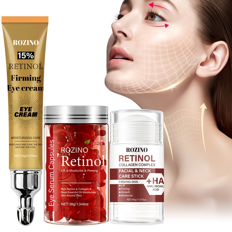 3点セットのレチノールケア目顔首に適しており保湿効果がありライトベージュをより滑らかで繊細に見せる秋冬の季節に適しておりすべてのライトベージュタイプに適しています