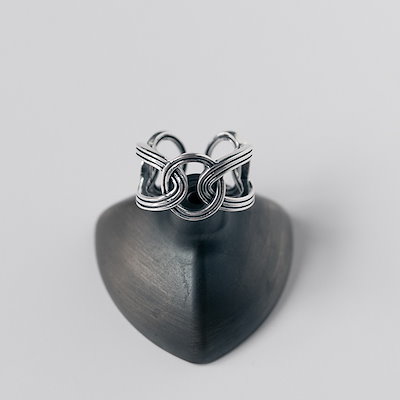 AMOMENTO Paper Yarn Collar Knit サマーニット 【公式通販】