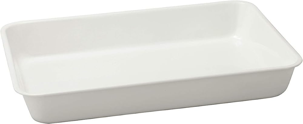 野田琺瑯(Nodahoro) バット ホーロー 耐熱 6枚取 49.3×33.3×7.3cm トレー 料理 日本製 ホワイト VA-6W