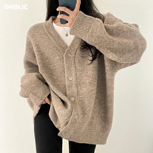 [メガ割りSALE]オーバーサイズVネックニットカーディガン・p313932 5,506円