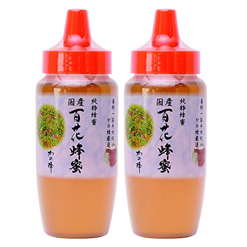 はちみつ 専門店【かの蜂】 国産 百花 蜂蜜 500g×2本 完熟 の 純粋 蜂蜜 （とんがり容器）ジャム