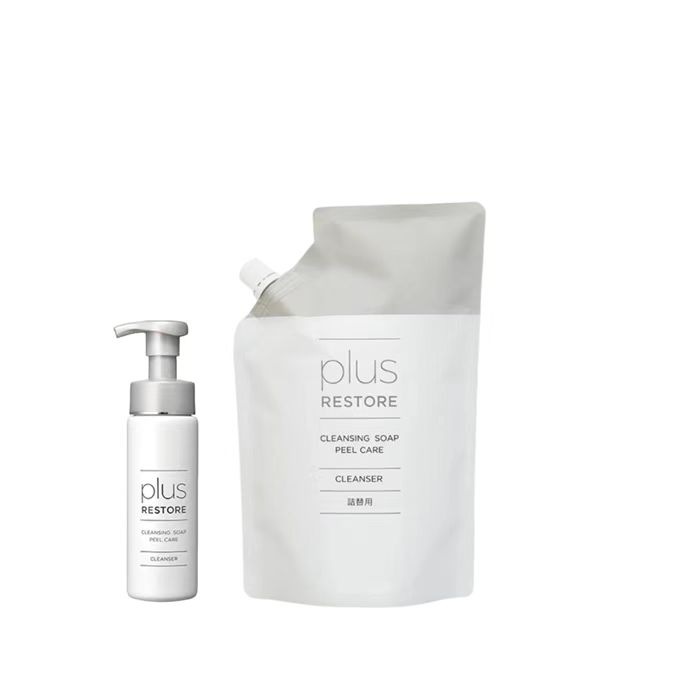 クレンジングソープ泡 ピールケア 200mL + 詰替用 500mL 泡タイプ【メイク落とし】【洗顔料】