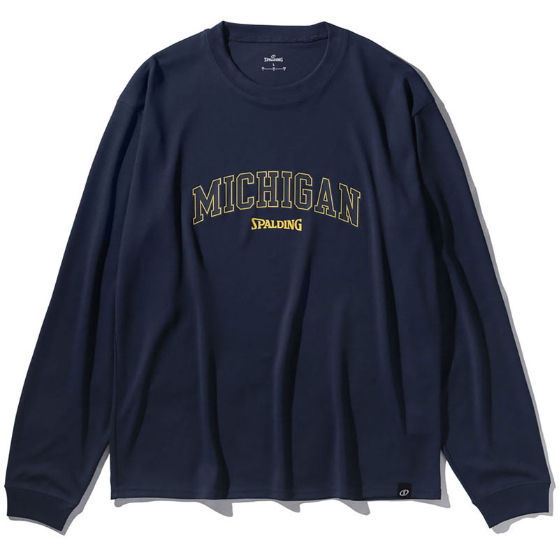 ロングスリーブTシャツ ミシガン アーチロゴ フロント バスケットボール 長袖Ｔシャツ (smt25142m-5400)