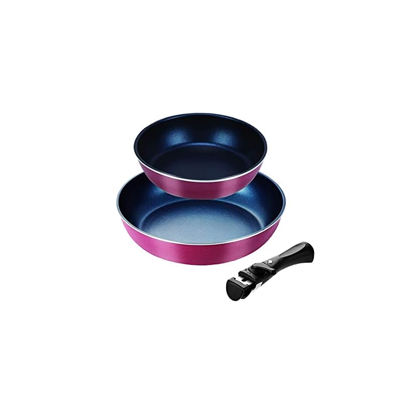 【即納】パール金属 スタックプラス ブルーダイヤモンドコートIH対応クックウェア3点セットA レッド HB-5625