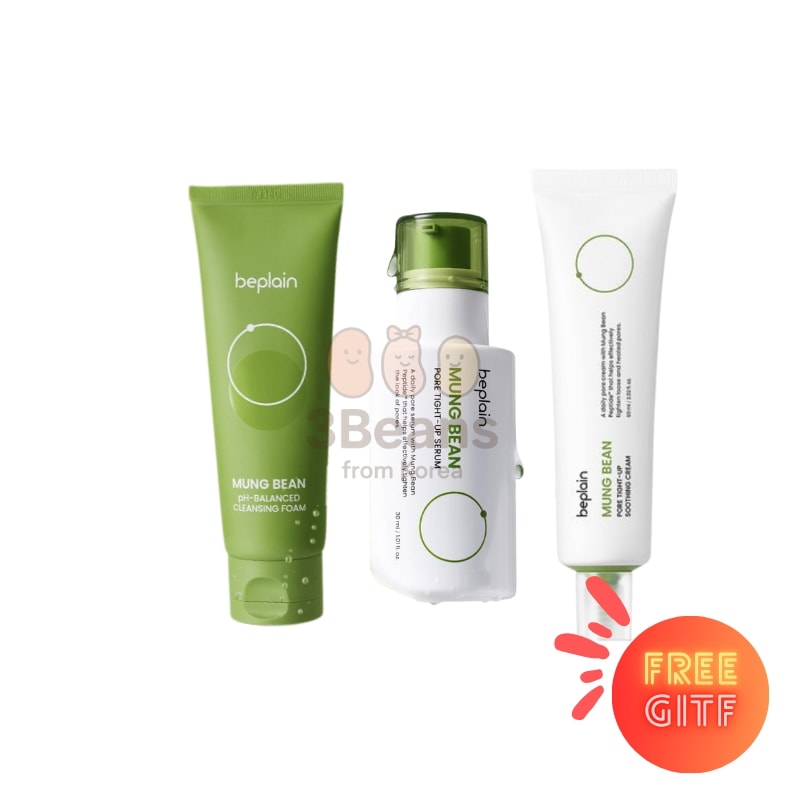 [毛穴ケア 3種セット] 緑豆弱酸性クレンジングフォーム+セラム +クリーム/毛穴 引き締め 韓国化粧品 毛穴 黒ずみ ブラックヘッド ブラックヘッドリムーバー 毛穴開き 毛穴鎮静 毛穴の黒ずみ