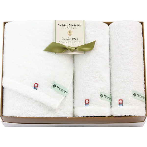 ホワイトマイスター バス・ハンドタオルセット 11080 ふんわり 顔 白 ラッピング無料 のし無料 ギフト セット A31 8,153円