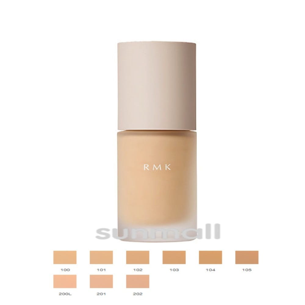 R　M　K　リクイドファンデーション フローレスカバレッジ プラス　30mL 正規品 素肌のような仕上がりでメイクを忘れる軽さ 保湿 ヒアルロン酸 SPF ローズヒップ 美容液ファンデ ナチュラル肌