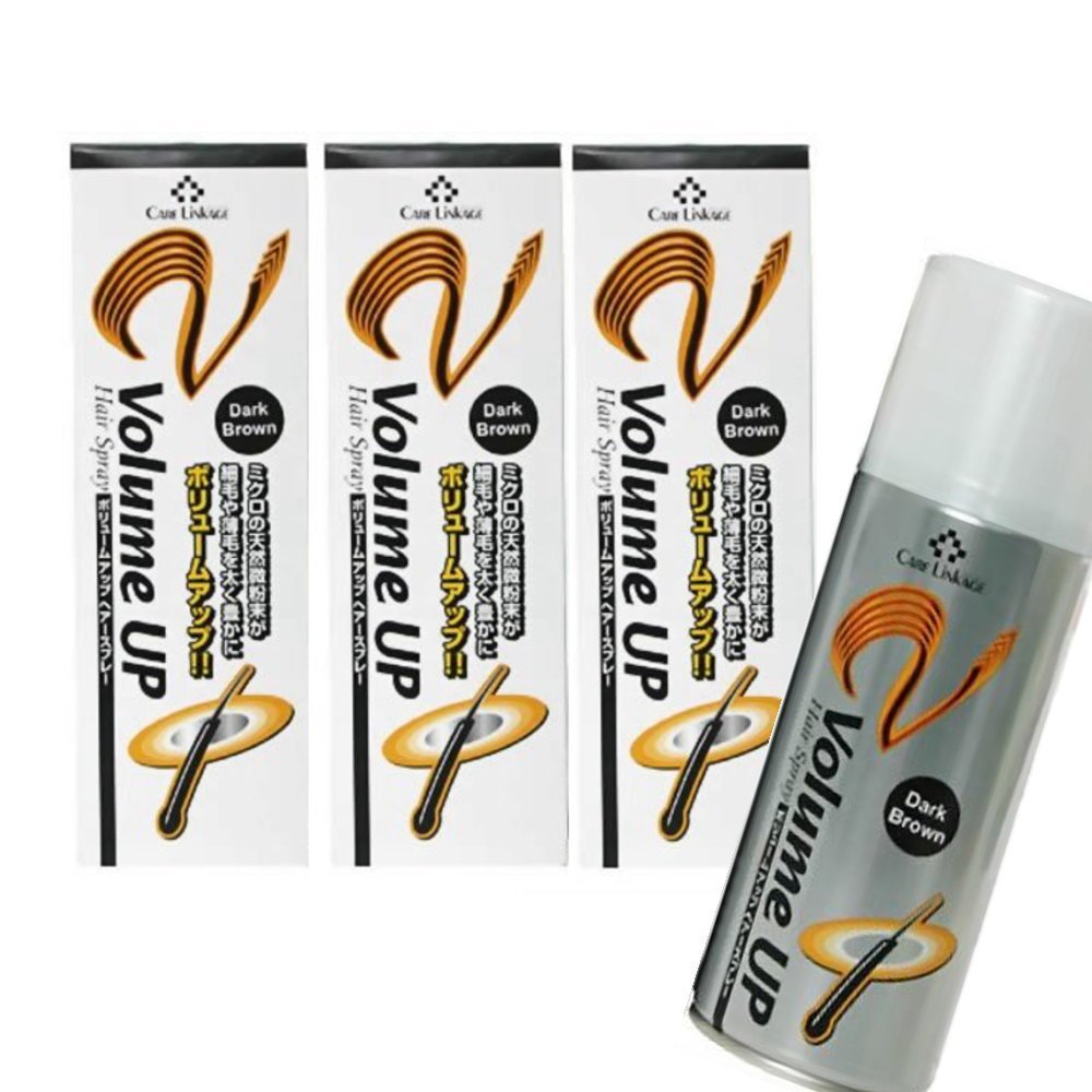 【ダークブラウン】 CL ボリュームアップ ヘアスプレー ダークブラウン 200g 【3本パック】