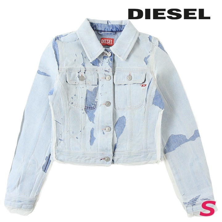 デニムジャケット レディース DE-SLIMMY-FS ピールオフ加工 オーガンジー die-l-o-f8-60m