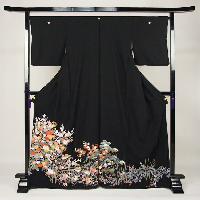 レンタル 留袖 レンタル 着物 黒留 加賀調京友禅 黒留袖 19点フルコーディネートセット 結婚式