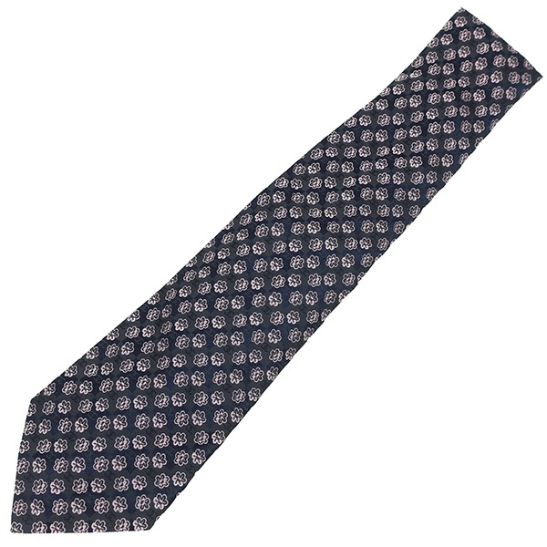 シャネル CHANEL ネクタイ ココマーク フラワー9.5cm シルク ネイビー×ピンク 紺 花柄 【中古】 10,444円