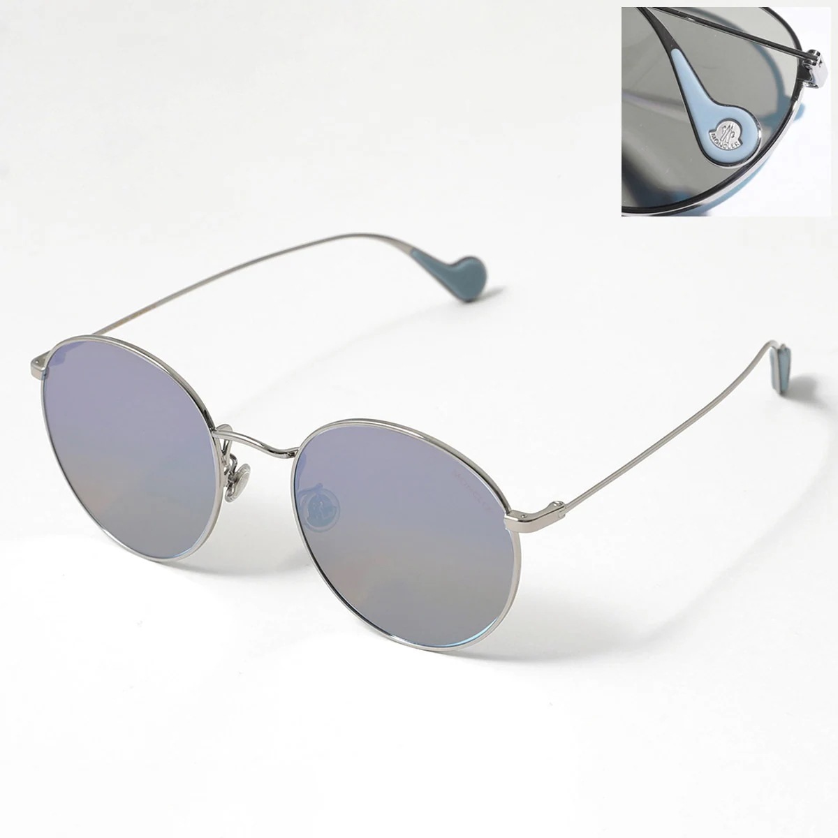 MONCLER モンクレール サングラス ML0109K レディース ボストン型 メタルフレーム フルリム クリングスタイプ 細フレーム ロゴ アイウェア 14X 【mega】