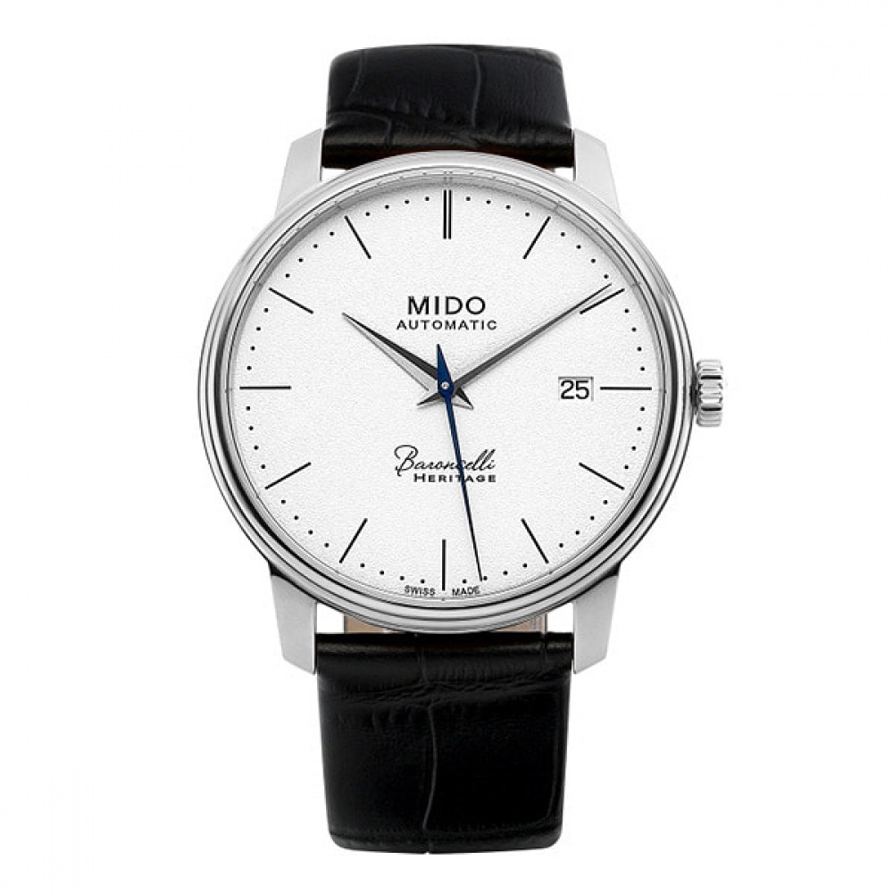 MIDO バロンチェルリ ヘリテージ スリム メンズ レザー時計 M027.407.16.010.00