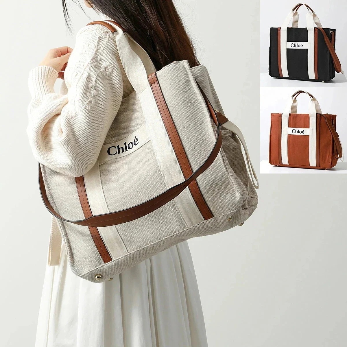 Chloe Kids クロエ キッズ マザーズバッグ C90406 C90411 SAC A LANGER レディース 2WAY トートバッグ ショルダーバッグ ロゴ 鞄 カラー3色