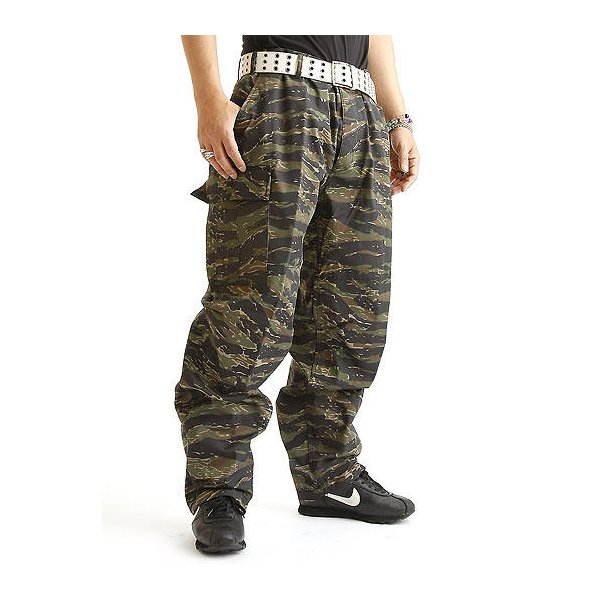 アメリカ軍 BDU カーゴパンツ Mサイズ タイガー YN521007 米軍 レプリカ ミリタリーパンツ 軍モノ 迷彩服 サバゲー パンツ