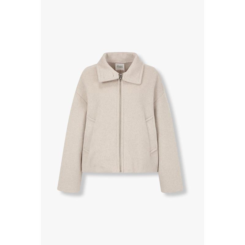 ジップアップハイネックウールショートジャンパー(9175413992)