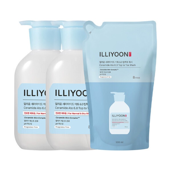 イリユン セラミド アト6.0 トップツートゥウォッシュ 500ml 2本 + リフィル 500ml (贈呈品なくなり次第贈呈終了)